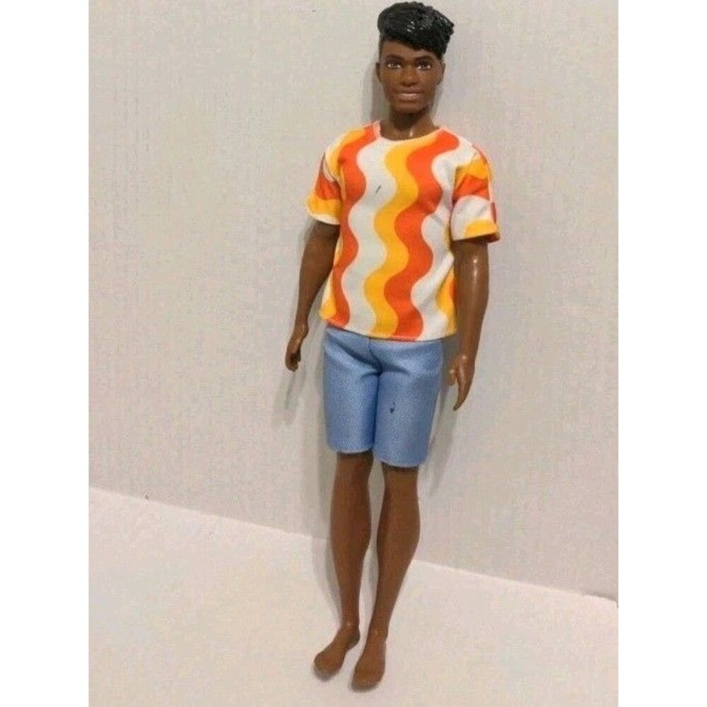 Barbie Fashionistas AA Africa American Ken Doll #220 Missing Hearing Aids Mattel